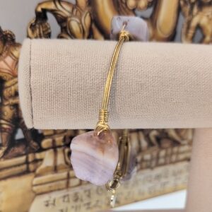 Bourbon and Bowties Gold and Purple Bracelet with Elegant Design